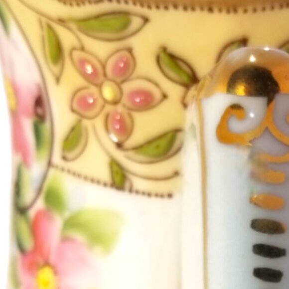 Antique NIPPON Hot Chocolate/Tea /Coffee POT Hand-Painted Japan Circa 1899-1921 - Picture 13 of 16